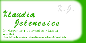 klaudia jelencsics business card